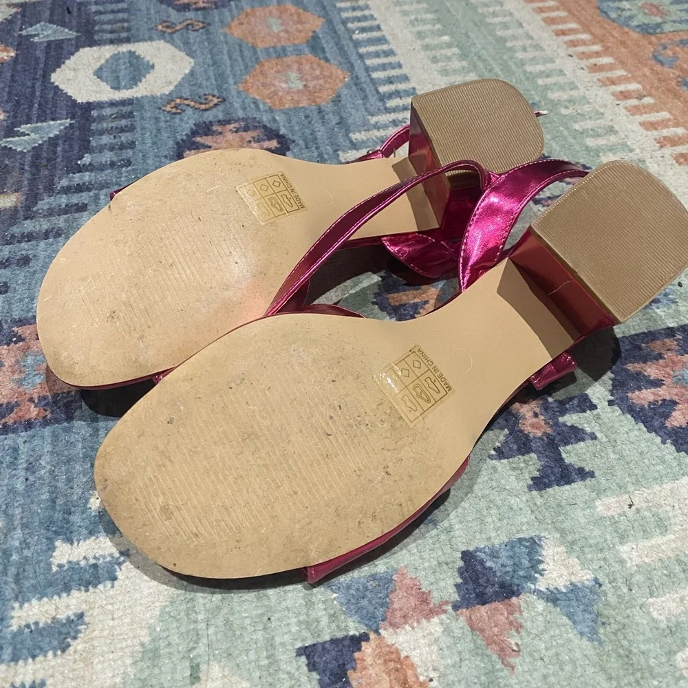 🦩 Princess Highway Hot Pink Lil Pump Heel Sandals 🌺 - Picture 2 of 3